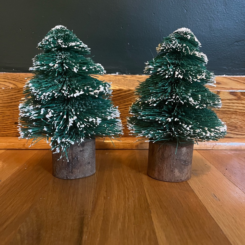 Anthropologie mini bottle brush trees